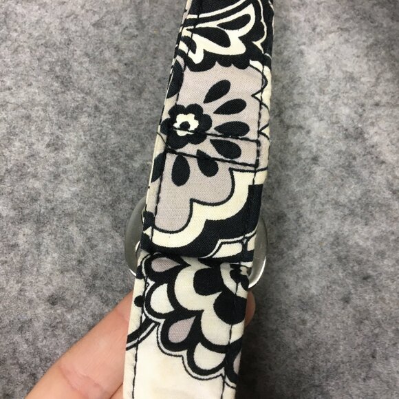 Vera Bradley Tote Over Shoulder Back Hobo Handbag Black White Paisley Quilted - Picture 6 of 15